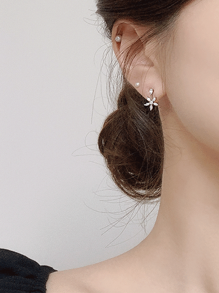 [*당일] daisy flower earring (은침) 10차 재입고