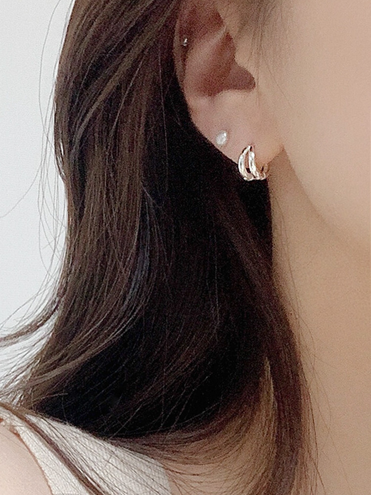 925 silver symbol one-touch earring (원터치)