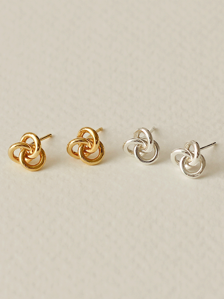925 silver 3-hoop earring (2colors)