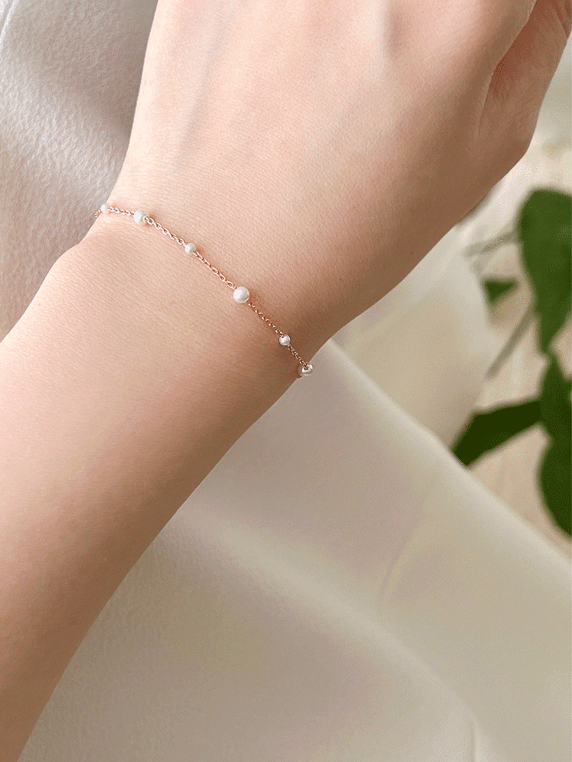 925 silver daily pearl bracelet (스왈진주)