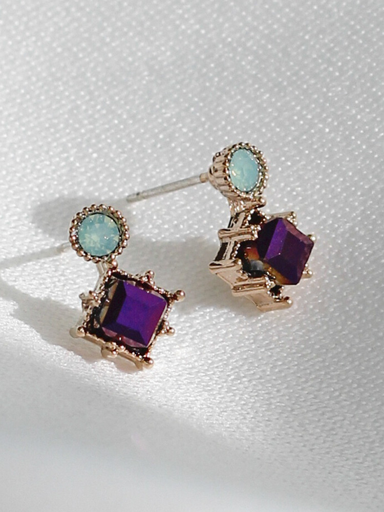 deep violet cube antique earring (은침) 6차 재입고