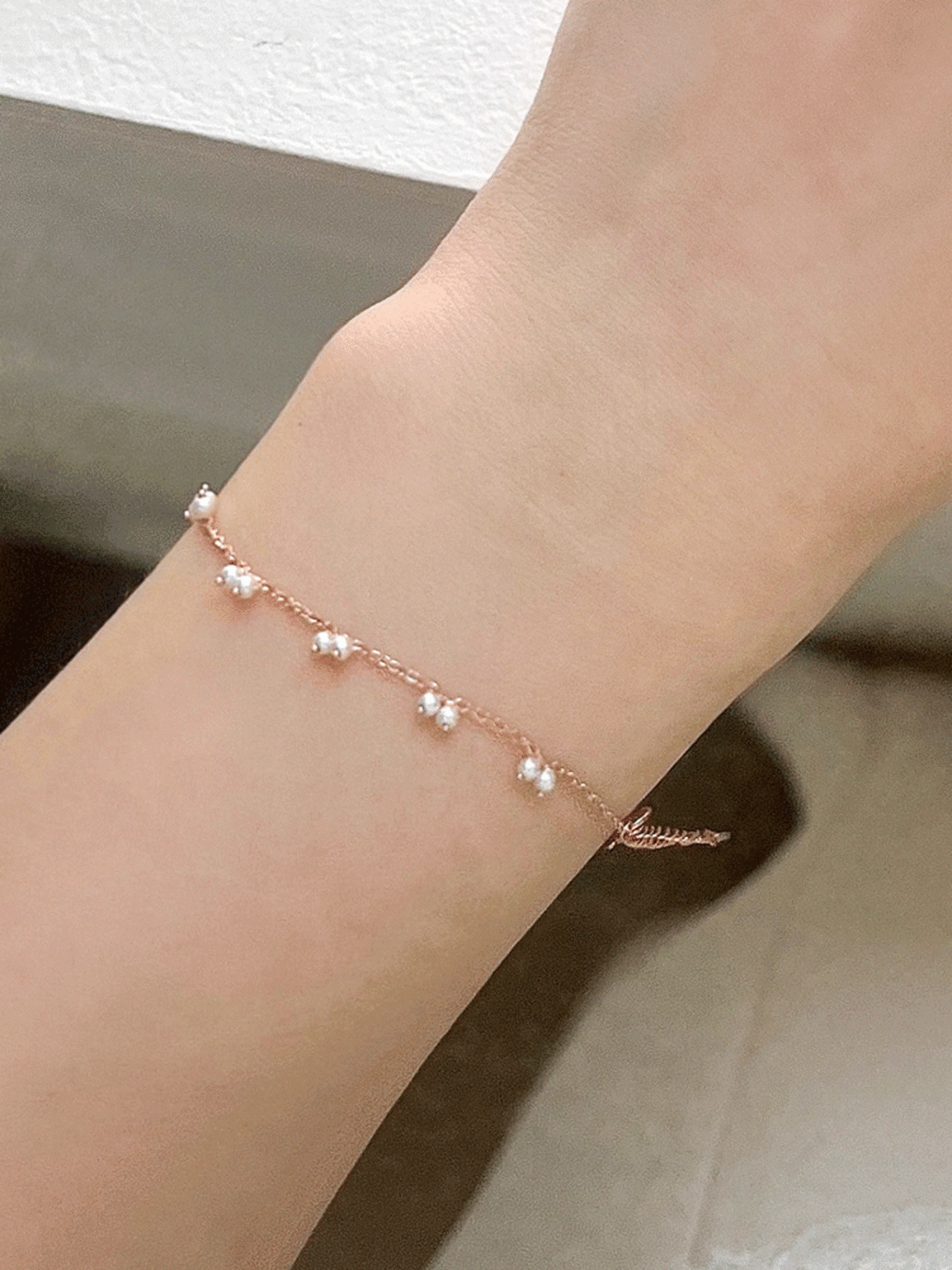 925 silver fruity pearl bracelet (스왈진주)