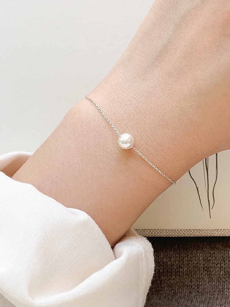 925 silver 6mm pearl bracelet (스왈진주)