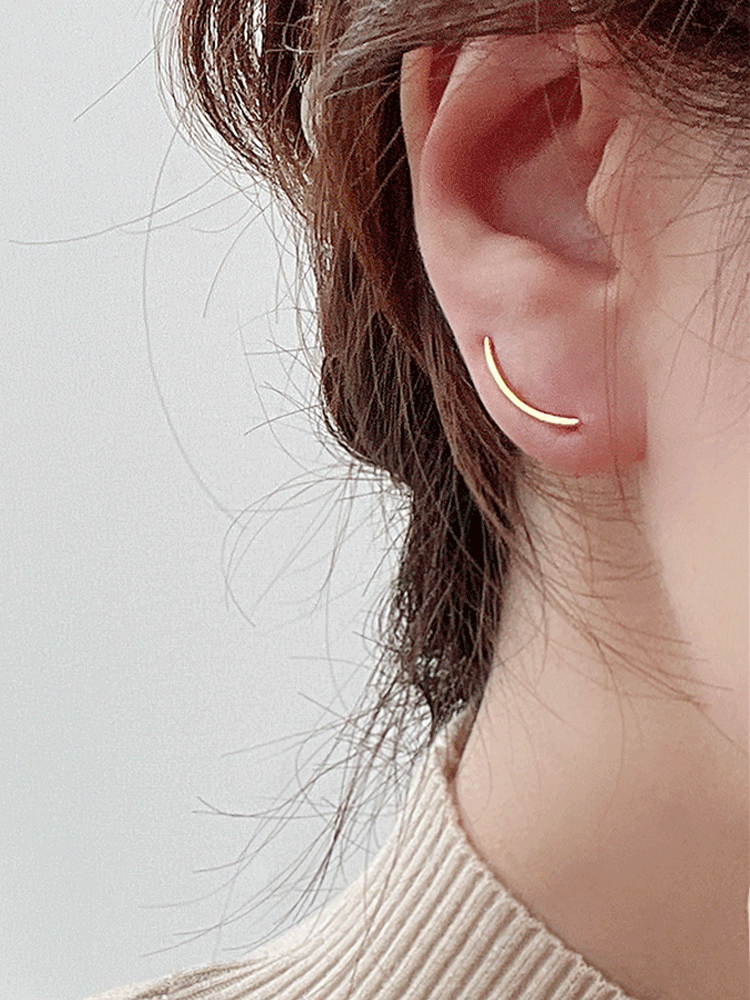 925 silver simple line ear climber (이어클라이머)