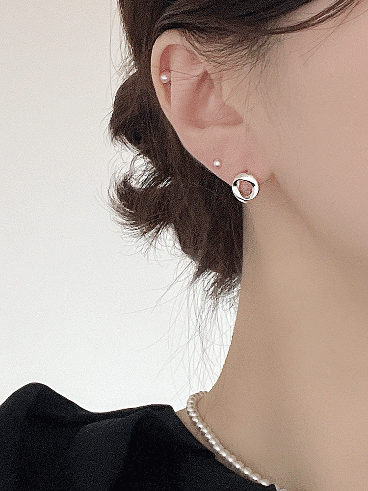 925 silver tempo one-touch earring (원터치)