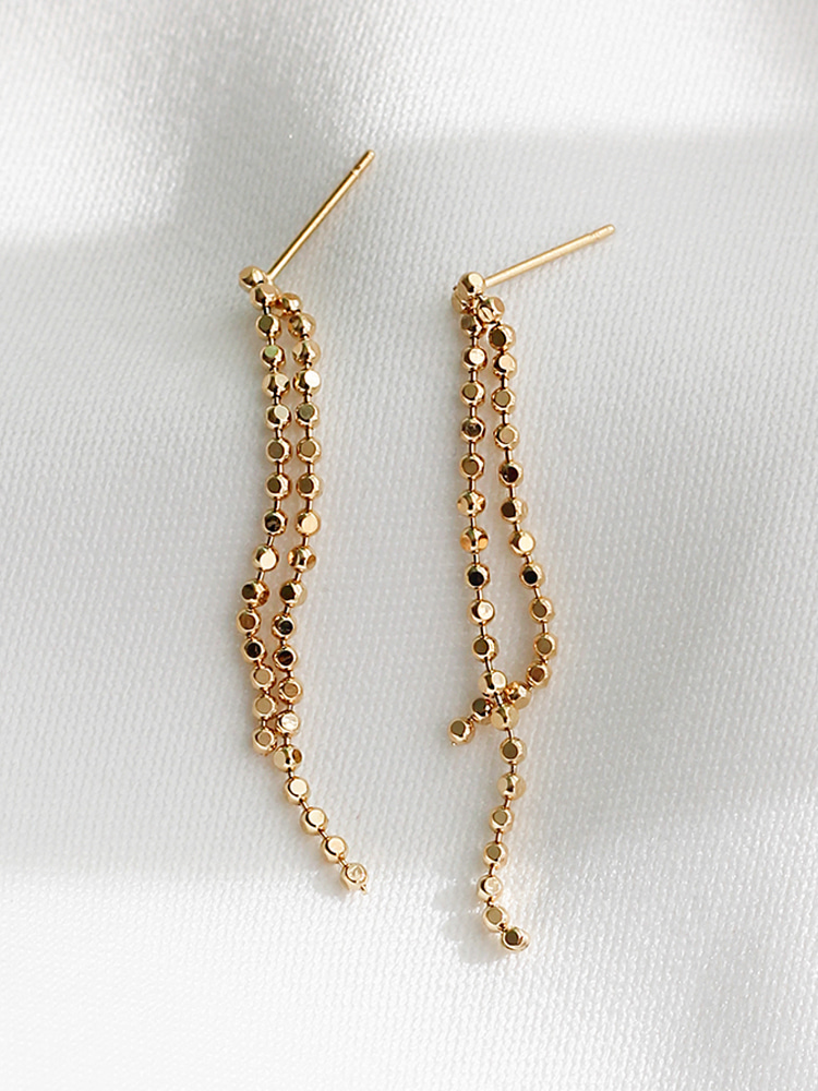 925 silver sparkling drop earring (+14k gold plating)