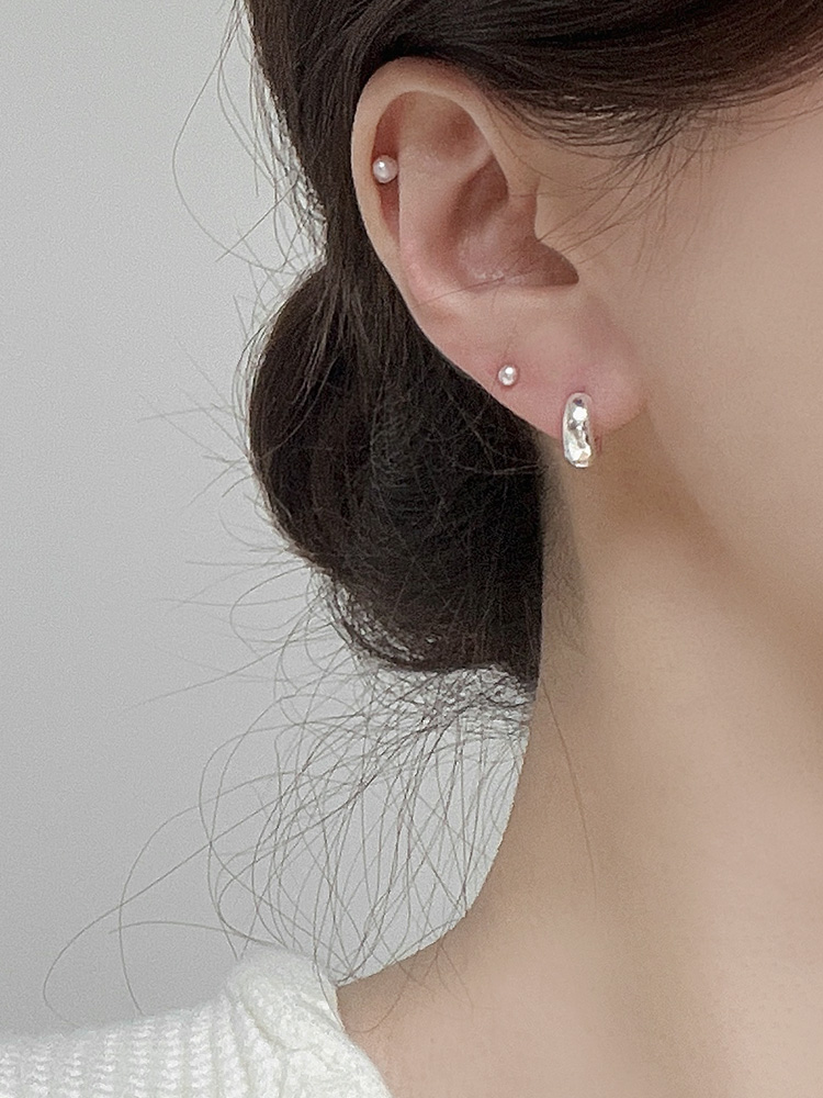 925 silver 11mm one-touch earring (원터치) (+14k gold plating)