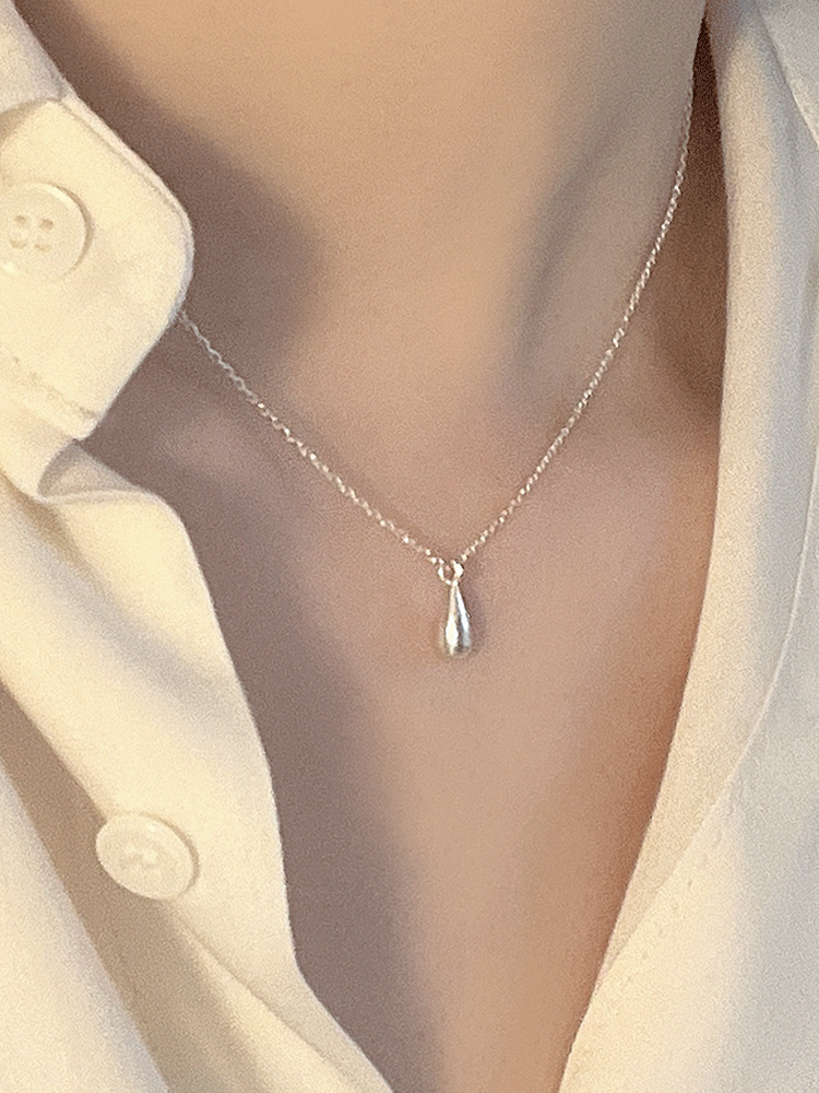 925 silver water drop necklace