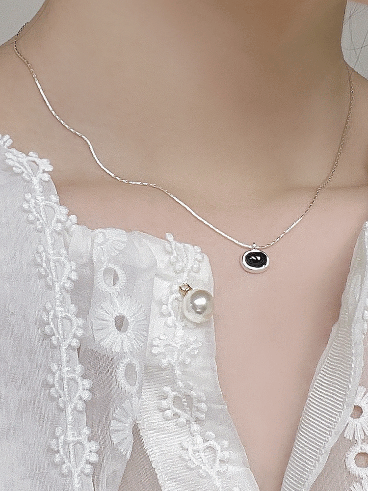 925 silver black onyx necklace (오닉스)