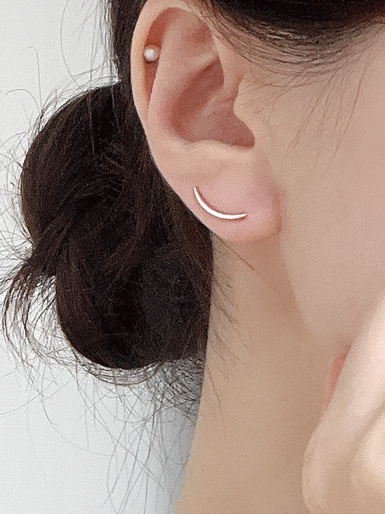 925 silver simple line ear climber (이어클라이머)