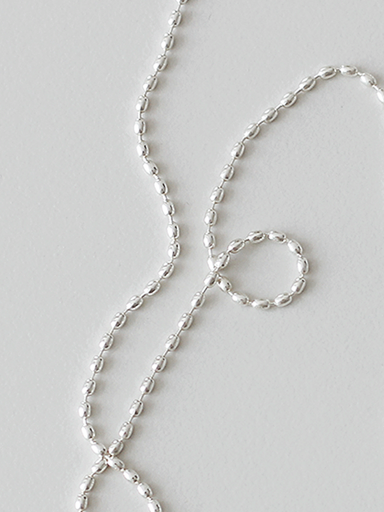 925 silver mini egg chain necklace