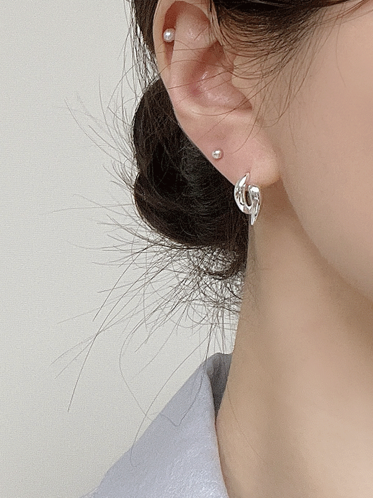 925 silver minuet one-touch earring (원터치)
