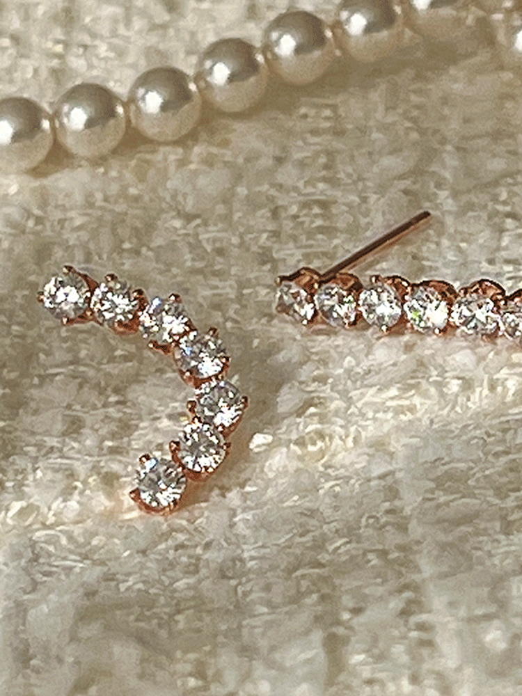 925 silver julan cubic drop earring