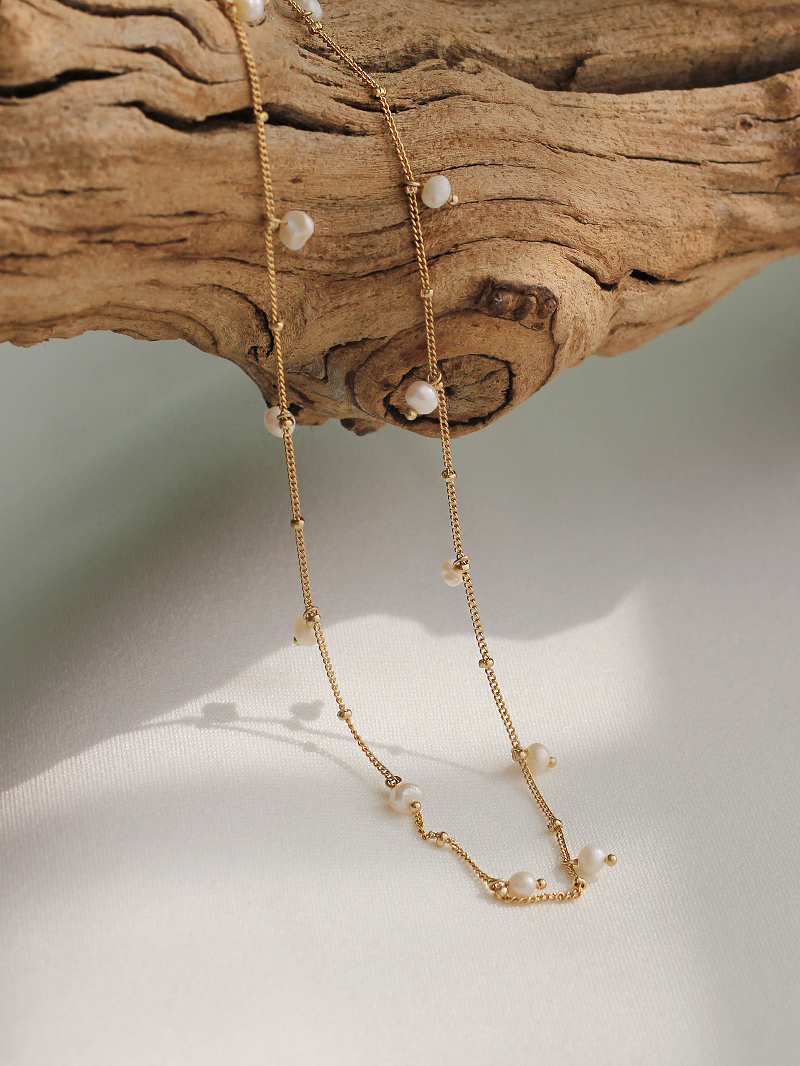 spirea pearl necklace (담수진주)