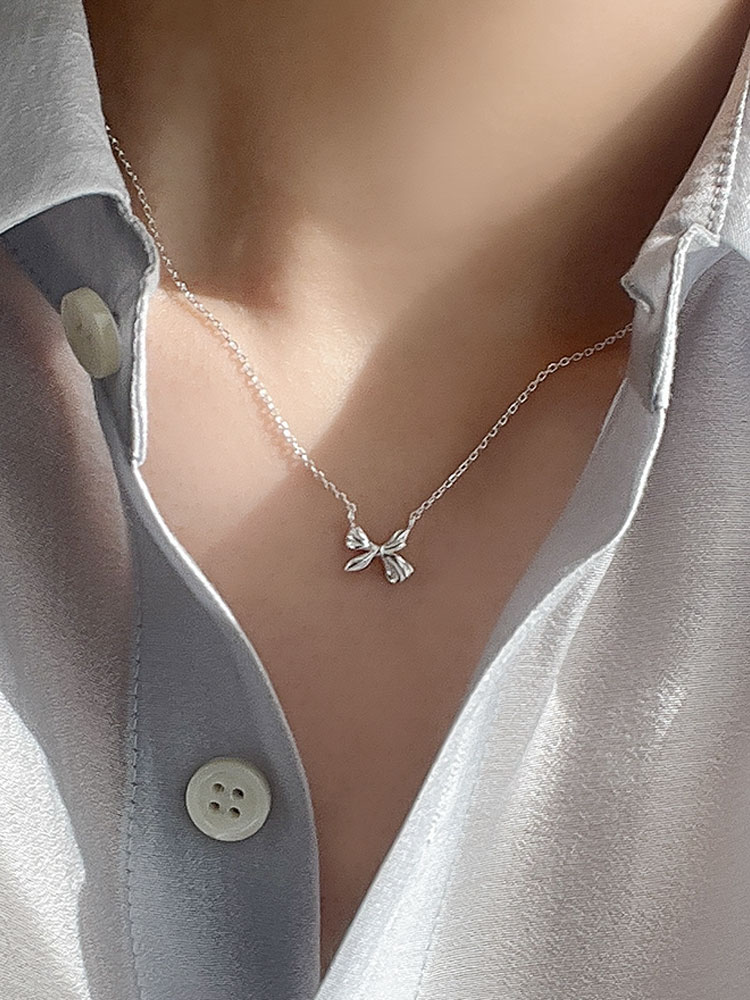 [*당일] 925 silver ditto ribbon necklace