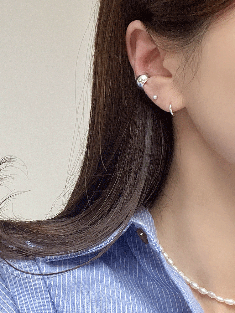 925 silver ball ear cuff (1pc) (귀찌/이어커프)