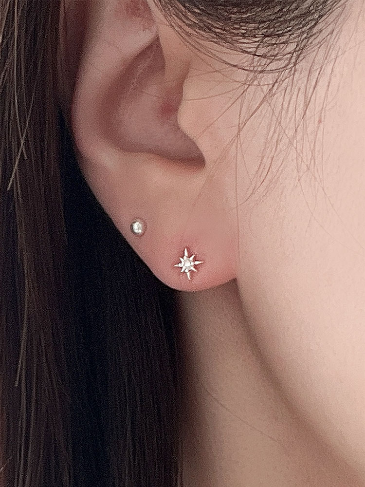 [*72h할인/당일] 925 silver mini sparkling earring