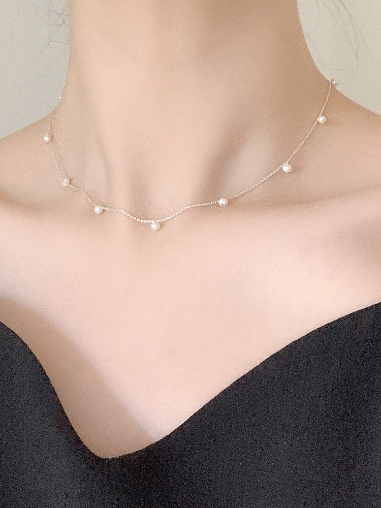 925 silver reve mini fresh-pearl necklace (담수진주)