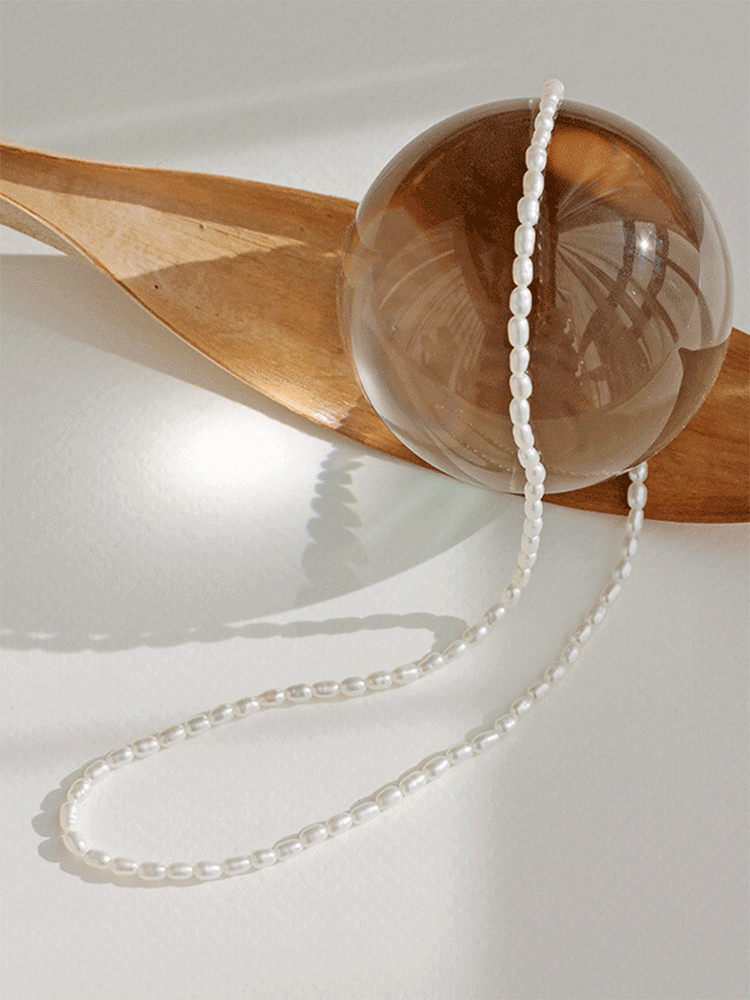 925 silver daily fresh water pearl necklace (AA급 담수진주)
