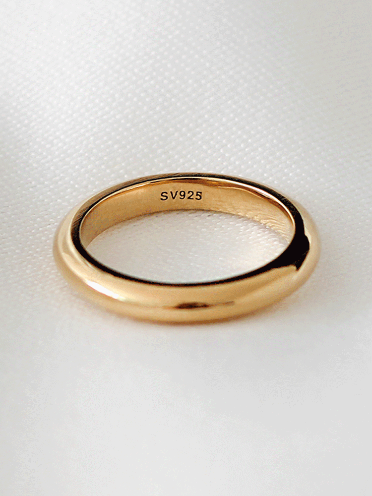 925 silver classic 3mm bold ring (엥게이지)
