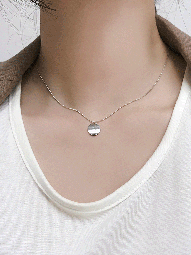 925 silver coin necklace (스지)