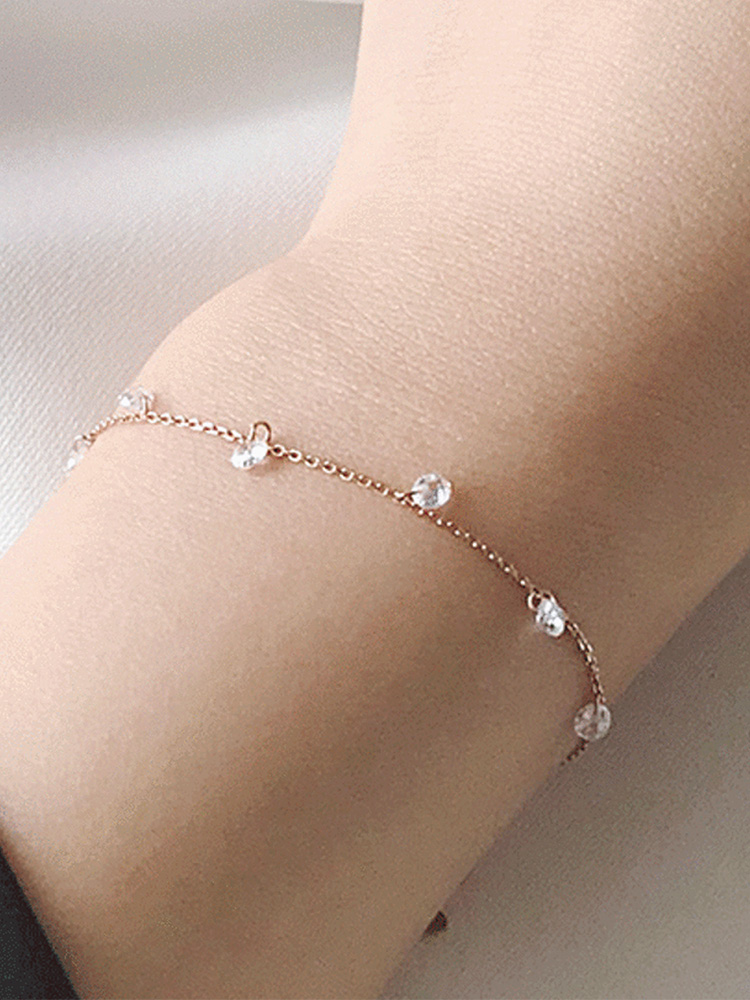 925 silver mini crystal bracelet (스왈크리스탈)