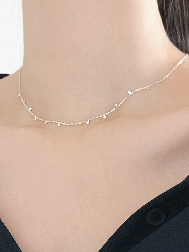 925 silver mini dot necklace 7차