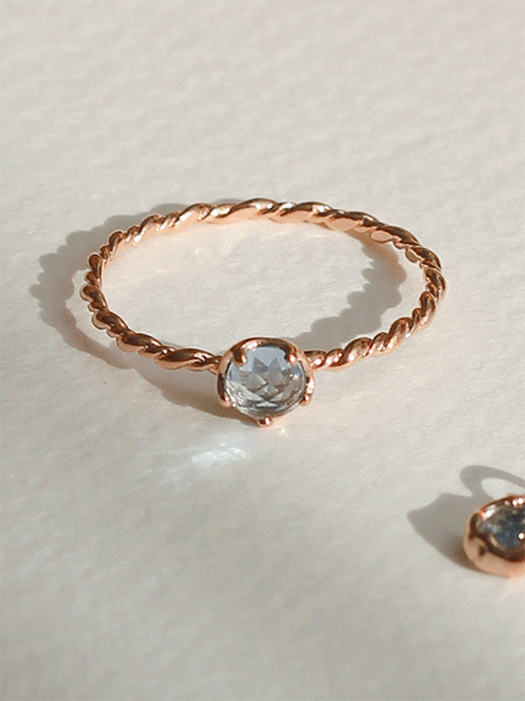 925 silver aquamarine ring (아쿠아마린)