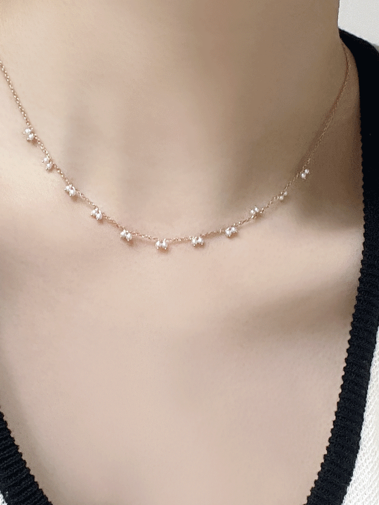 925 silver fruity pearl necklace (스왈진주)