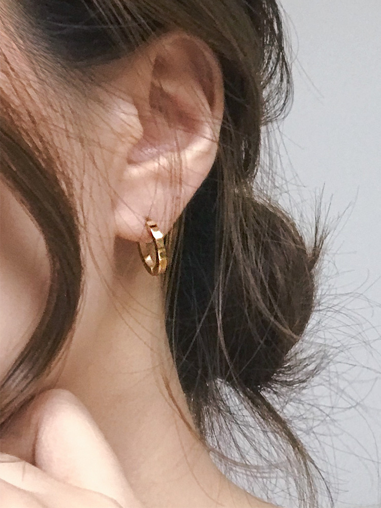simple one-touch earring (2type) (써지컬스틸/원터치/링귀걸이) 8차 재입고