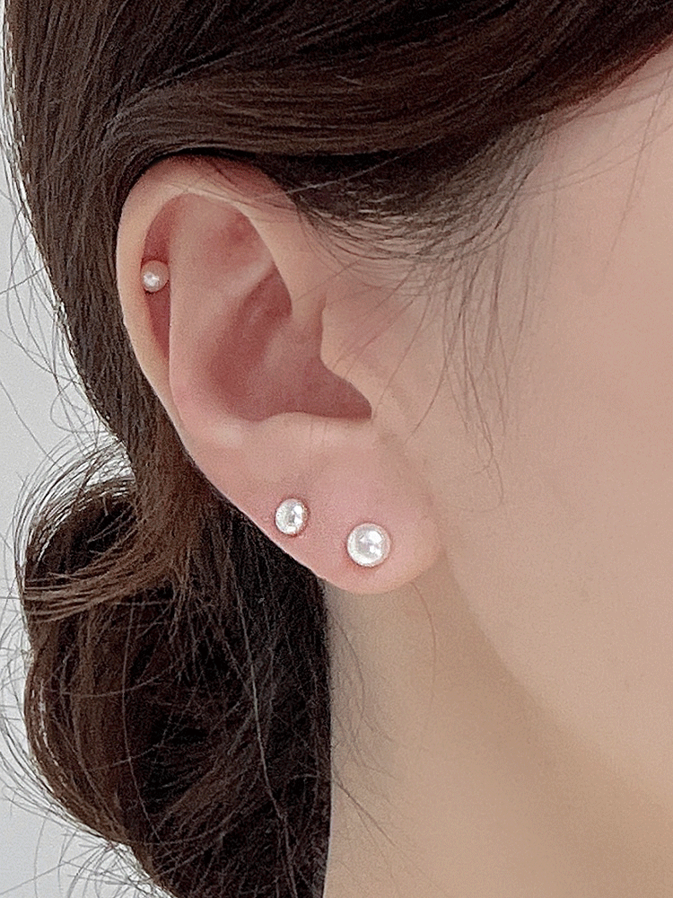 925 silver pearl earring (담수진주 4/5mm) 16차