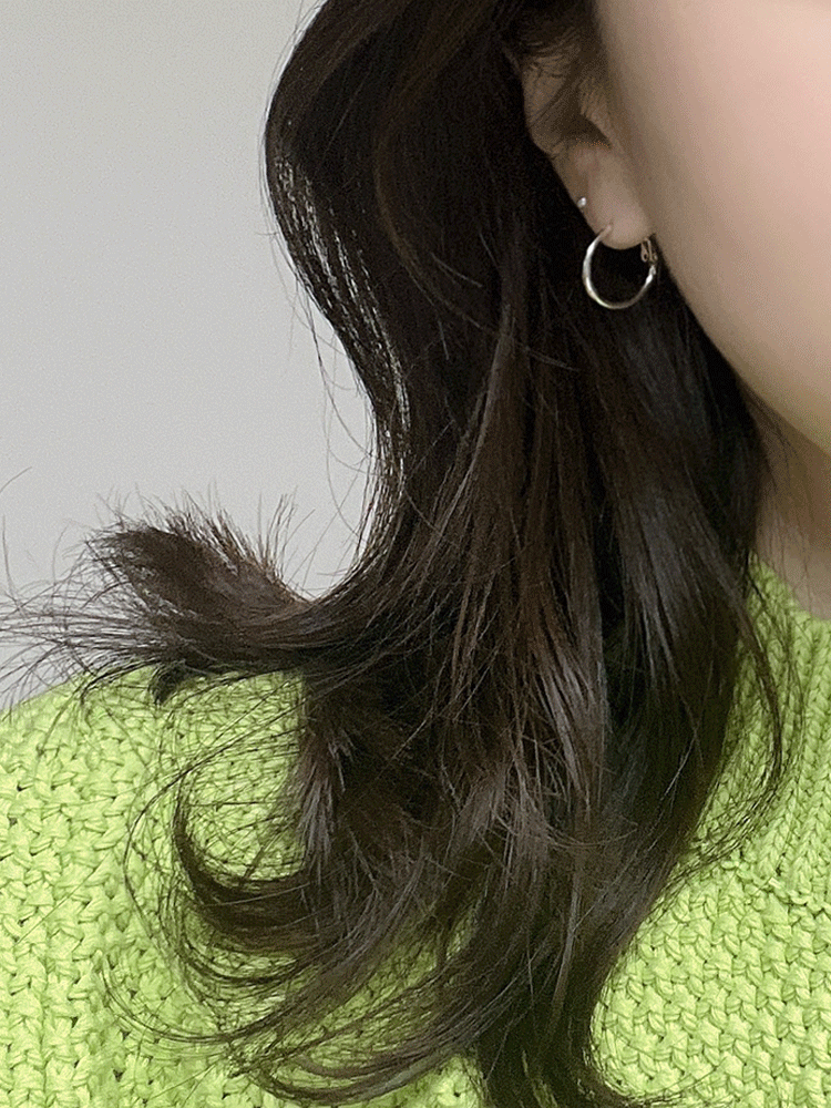 925 silver 18mm one-touch earring (원터치)