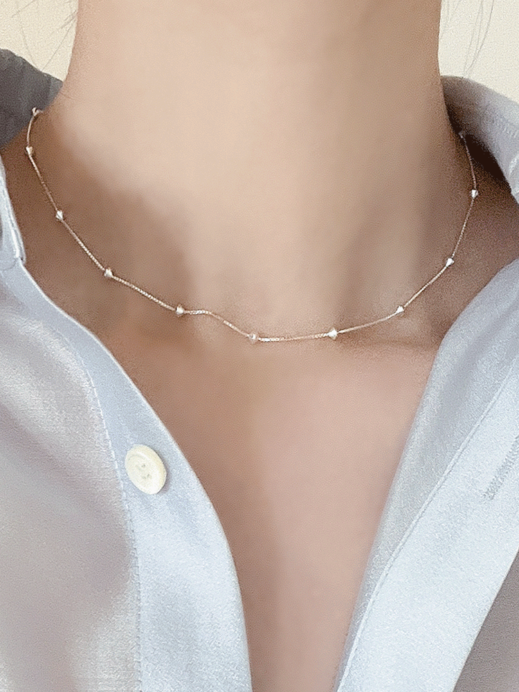 925 silver monnet ball box chain necklace (이태리체인)