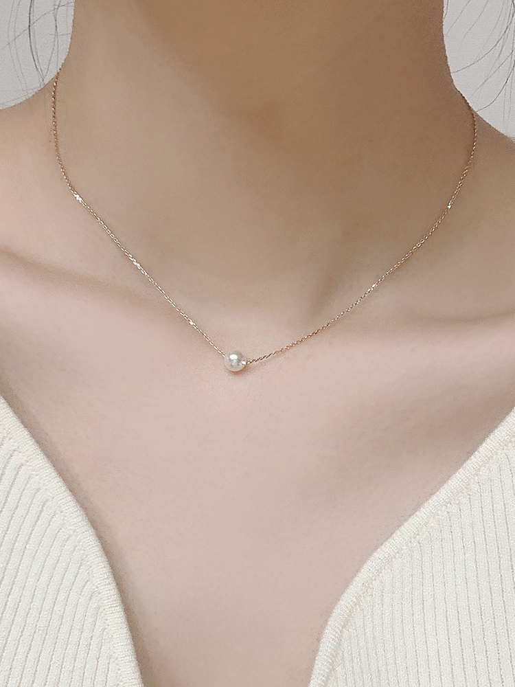 925 silver 6mm pearl necklace (스왈진주)