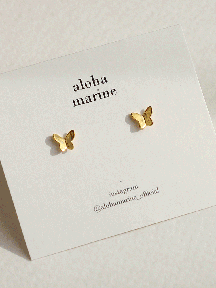 925 silver mini butterfly earring (2colors)